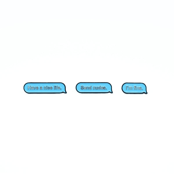 Text Message Pin Set